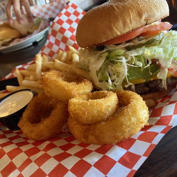 Alpine Tavern & Grill - ABC Burger with frings - Sports Bars Near Me - Alpine, California