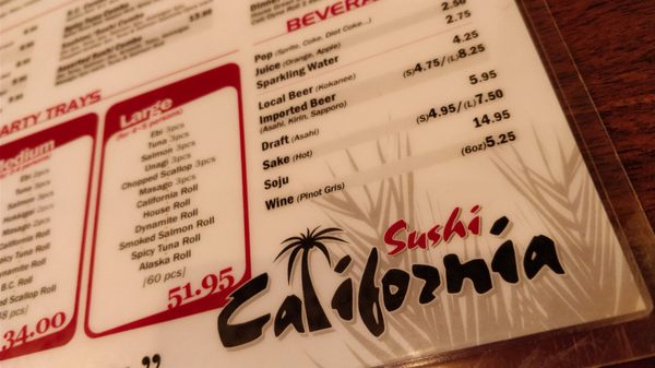 Menu photo 1 Sushi California Vancouver, BC Menu photo 1 Sushi California Vancouver, BC
