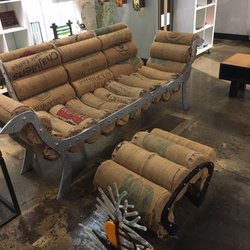 Blue Sage Studios - A cool couch in their showroom