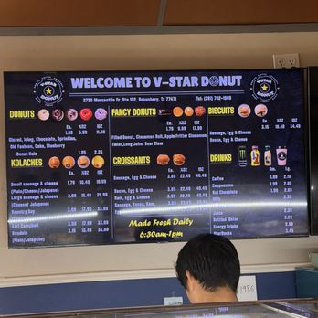 V Star Donut - Menu 2026 - Donuts Near Me - Rosenberg, Texas