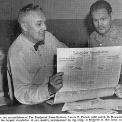 Selkirk Press - Laurin Pietsch, co-publisher of the Sandpoint News Bulletin