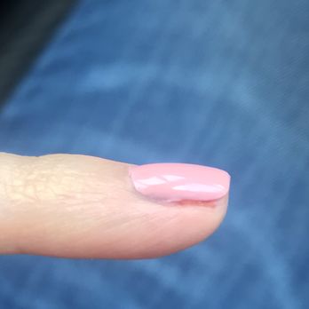 Lacquer Nail Bar - I think with this photo you can tell why I'm giving 3 stars! Pd:The red is blood - Nail Salons Near Me - Atlanta, Georgia