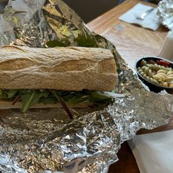 Kawa Coffee - Tree Hugger sandwich with pasta salad