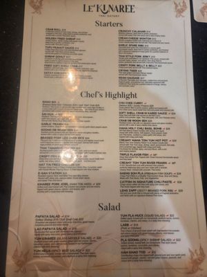 Menu photo 1 Le Kinaree Thai Eatery Chino Hills, CA Menu photo 1 Le Kinaree Thai Eatery Chino Hills, CA