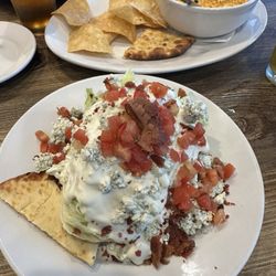 Amici Covington Brewery - Wedge salad , Buffalo chicken dip