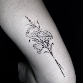 Vatican Studios - I asked him for carnations and poppy's and he drew this up! Love it so much!! - Tattoo Near Me - Lake Forest, California Vatican Studios - I asked him for carnations and poppy's and he drew this up! Love it so much!! - Tattoo Near Me - Lake Forest, California