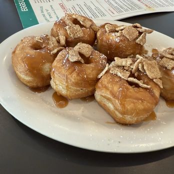 Eggs Up Grill - Croissant Donuts 6-Ct (she accidentally added the cinnamon crunch but they were good) - Breakfast & Brunch Near Me - Leland, North Carolina