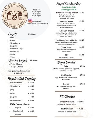 Menu photo 3 L&E Cafe and More Gustine, CA