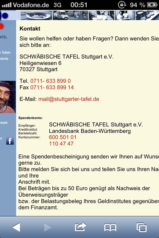Schwabische Tafel Supermarkt Lebensmittel Filderbahnplatz 23