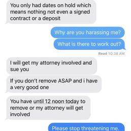 Threats from owner. Threats from owner.