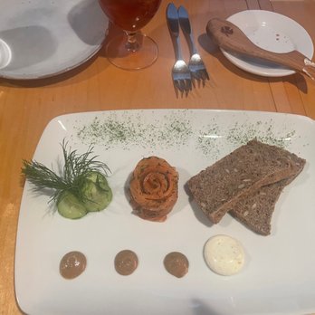 SKADI - House cured gravlax with seed bread - Modern European Near Me - Mammoth Lakes, California SKADI - House cured gravlax with seed bread - Modern European Near Me - Mammoth Lakes, California