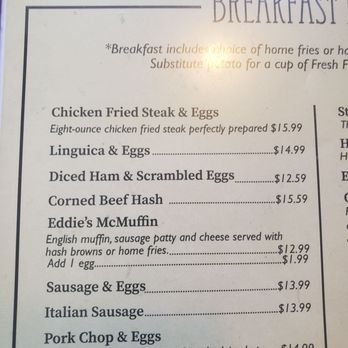Eddie's Famous Cafe - Part of the Menu - they have chicken fried steak! - Breakfast & Brunch Near Me - Los Banos, California Eddie's Famous Cafe - Part of the Menu - they have chicken fried steak! - Breakfast & Brunch Near Me - Los Banos, California