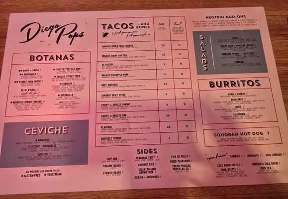 Menu photo 3 Diego Pops Scottsdale, AZ