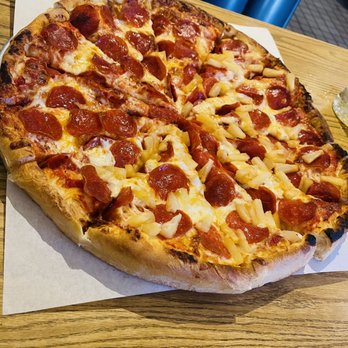 Rosa's Pizza - XL Pepperoni and half pineapple Pizza   Yes pineapple goes on pizza! - Pizza Near Me - Selma, California