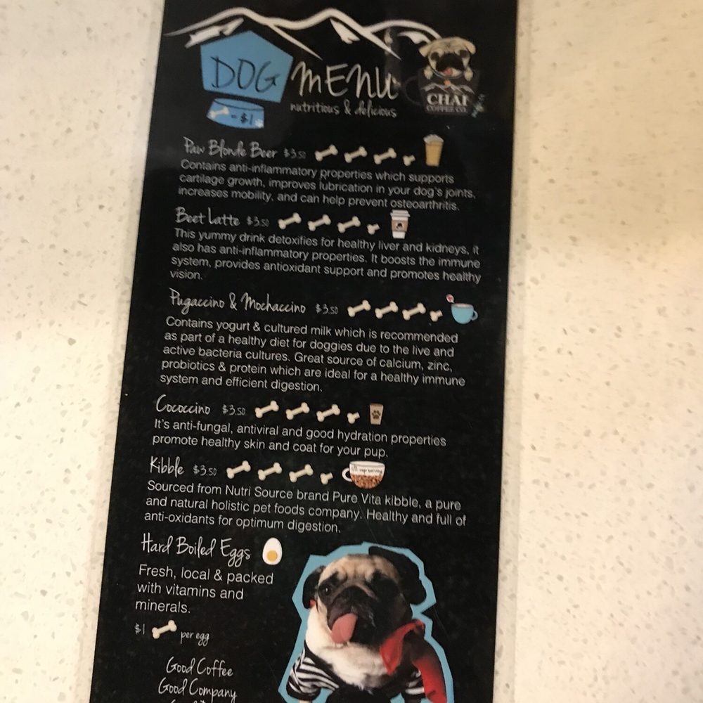 Chai Coffee Co - Dog menu - Coffee & Tea Near Me - Yucaipa, California
