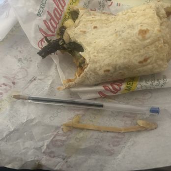 Aldalbertos - Piece of wood next to a pen for size comparison. - Mexican Near Me - Fair Oaks, California Aldalbertos - Piece of wood next to a pen for size comparison. - Mexican Near Me - Fair Oaks, California