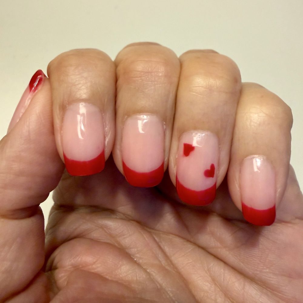 Daisy Nails & Spa - Red French tips - Nail Salons Near Me - Denver, North Carolina Daisy Nails & Spa - Red French tips - Nail Salons Near Me - Denver, North Carolina
