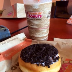Dunkin' - The low-fat coffee coolata with an Oreo donut. The latter was unforgettable, the former was...what was it again?