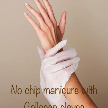 D Nails Talk - Our No-chip manicure includes deep moisturizing collagen gloves which protects from UV light also. - Nail Salons Near Me - Glen Ellyn, Illinois
