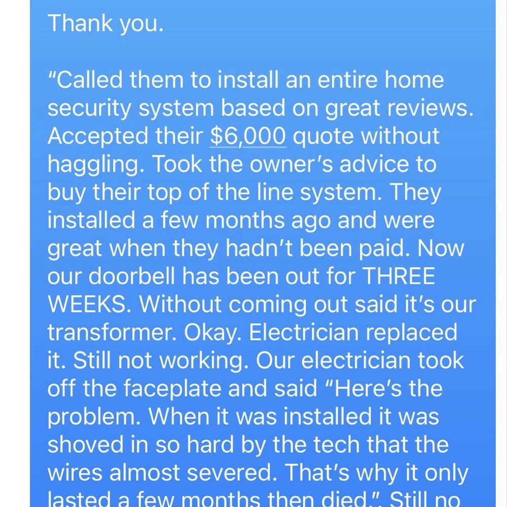 Safe Home Security - Screenshot of discussion. - Security Systems Near Me - Middletown, Connecticut Safe Home Security - Screenshot of discussion. - Security Systems Near Me - Middletown, Connecticut