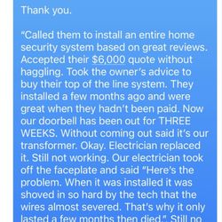 Safe Home Security - Screenshot of discussion.