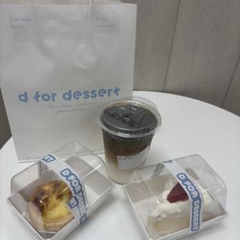 D For Dessert - Egg tart, sesame latte, basque cheesecake - Shaved Ice Near Me - Hollywood, Florida
