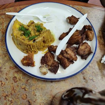 Lechonera Ocala - Trifongo with fried pork chunks - Salad Near Me - Ocala, Florida