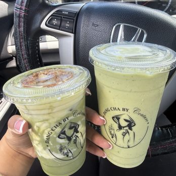 Dang Cha By Couture - Banana pudding matcha + avocado smoothie - Coffee & Tea Near Me - Pearl City, Hawaii Dang Cha By Couture - Banana pudding matcha + avocado smoothie - Coffee & Tea Near Me - Pearl City, Hawaii
