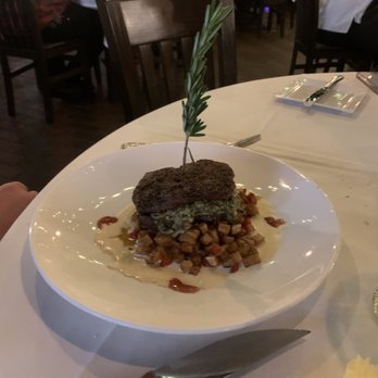 Firefly - Pepper Crusted Stuffed Filet Mignon - Steakhouses Near Me - Panama City Beach, Florida Firefly - Pepper Crusted Stuffed Filet Mignon - Steakhouses Near Me - Panama City Beach, Florida
