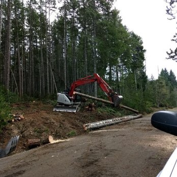 Pioneer Digging - an excavator working on a construction site - Landscaping Near Me - Grapeview, Washington