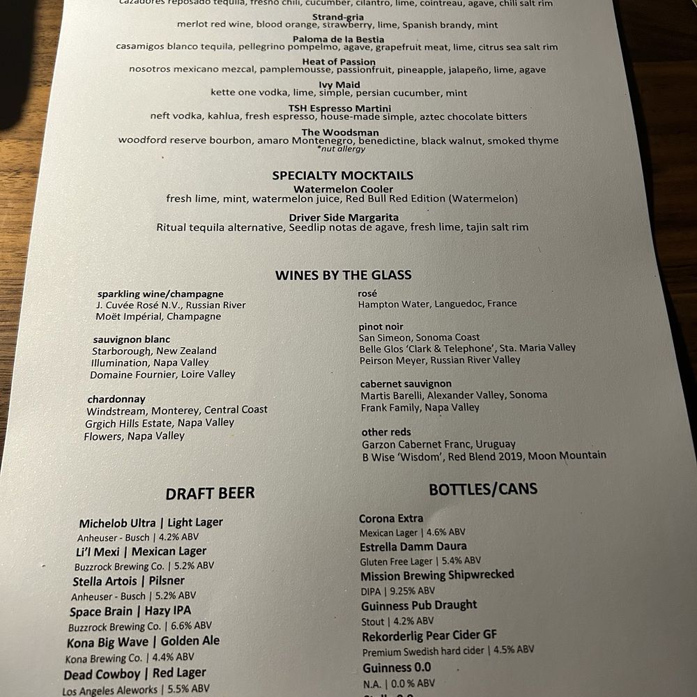 The Strand House - Menu - Venues & Event Spaces Near Me - Manhattan Beach, California The Strand House - Menu - Venues & Event Spaces Near Me - Manhattan Beach, California