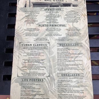 Ball & Chain - Menu - Music Venues Near Me - Miami, Florida