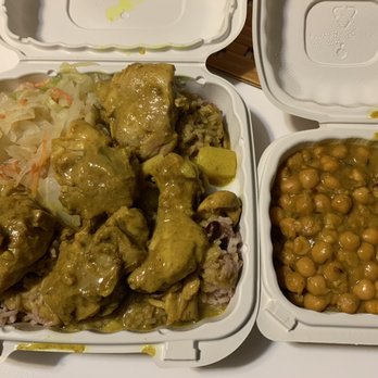 Ocean Blui Grill - Curry Chicken, Sauted cabbage and Curry Chickpeas - Caribbean Near Me - Waldorf, Maryland Ocean Blui Grill - Curry Chicken, Sauted cabbage and Curry Chickpeas - Caribbean Near Me - Waldorf, Maryland