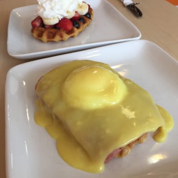 Just Waffles - Eggs Benedict waffle. Mmmmmm - Breakfast & Brunch Near Me - Vancouver, British Columbia