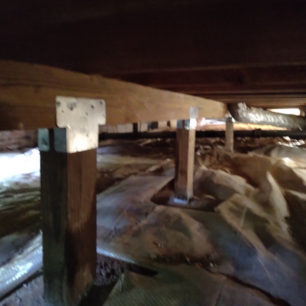 Structural Fix - Visible footings prior to finish. 16 pillars total + beams as needed. - Grout Services Near Me - Douglasville, Georgia