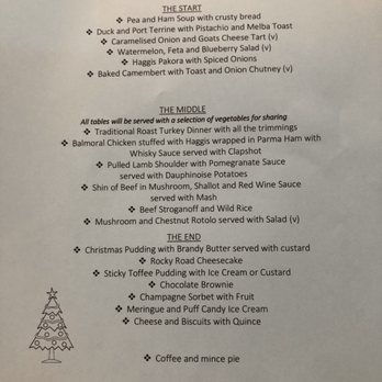 Black Sheep Bistro - Christmas Day menu 2019 - British Near Me - Glasgow, GLG