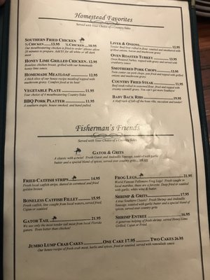 Menu photo 2 Marsh Landing Restaurant Fellsmere, FL