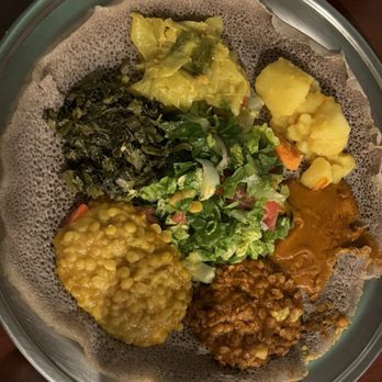 Enat Ethiopian Restaurant - 1. Vegetarian Combination - Ethiopian Near Me - Seattle, Washington