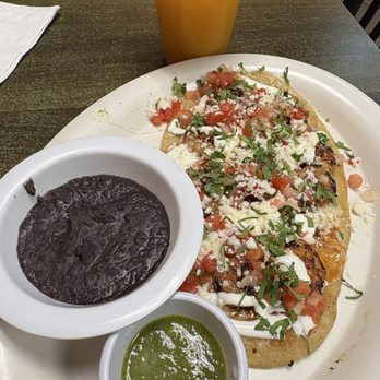 Reyna's Taqueria - Huaraches w/ shrimp, black beans on side w/ mango Agua Fresca - Mexican Near Me - Sarasota, Florida Reyna's Taqueria - Huaraches w/ shrimp, black beans on side w/ mango Agua Fresca - Mexican Near Me - Sarasota, Florida
