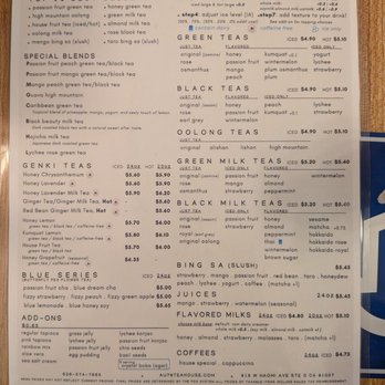 Au79 Teahouse - Menu, April 2026 - Coffee & Tea Near Me - Arcadia, California