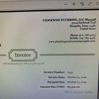 Underwood Plumbing and Septic - $3500 Plumbing bill for broken water main that could have been avoided. - Plumbing Near Me - Bonham, Texas