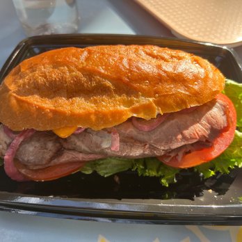 Jolly Holiday Bakery Cafe - Roast Beef and Smoked Cheddar on Hoagie Roll - Bakeries Near Me - Anaheim, California
