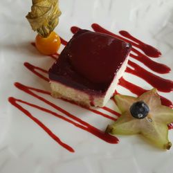 L'Auberge du Loup - Bavarois poire gelée de cassis