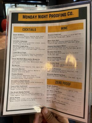 Menu photo 2 Monday Night Brewing Proofing Knoxville, TN