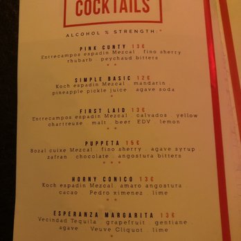 La Mezcaleria - Cocktail menu - Cocktail Bars Near Me - Paris, 75 La Mezcaleria - Cocktail menu - Cocktail Bars Near Me - Paris, 75