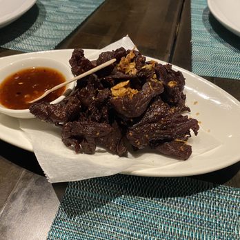 Baan Siam - The signature beef jerky - a must-have for appetizer - Thai Near Me - Washington, DC, District of Columbia