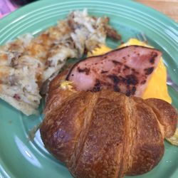 Flury's Cafe - Croissant egg sandwich