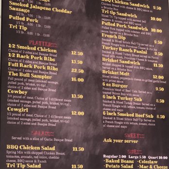 Bullzz-Eye BBQ - Menu - Barbeque Near Me - Hagerman, Idaho