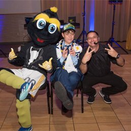 Master of Ceremonies Seth with my son and Cozmo