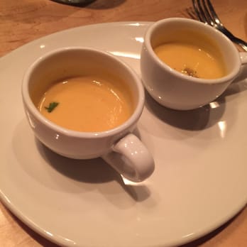 Ox - Chefs treats of butternut squash soup with apple relish - Argentine Near Me - Portland, Oregon Ox - Chefs treats of butternut squash soup with apple relish - Argentine Near Me - Portland, Oregon